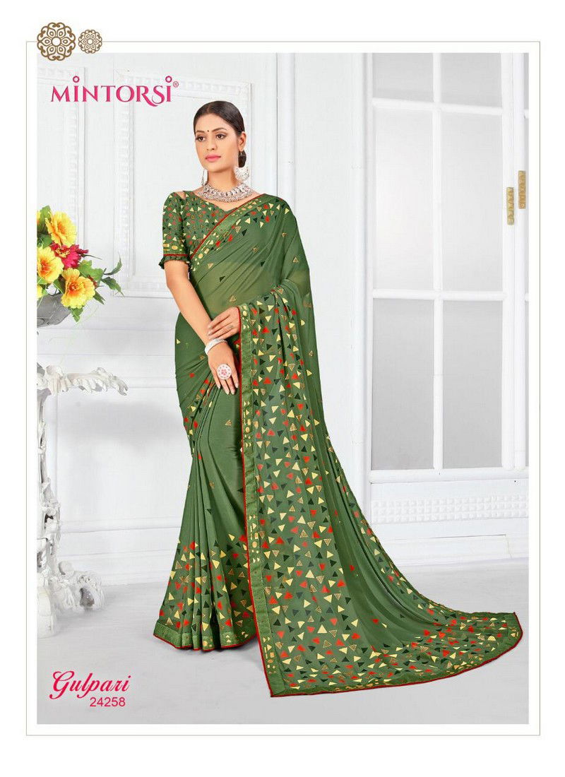 MINTORSI GULPARI Latest Fancy Designer Festive Wear Weightless With Exclusive Mill Foil And Hand Table Border Saree Collection